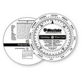 .020 White Plastic Wheel Calculator Perpetual Calendar & Scheduling (4.25"